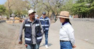 Fanny Arreola supervisa avances en la remodelación del Parque Amanecer